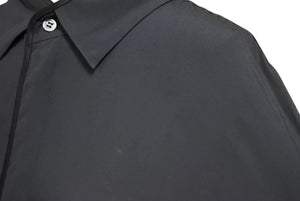 未使用品 UNDERCOVER アンダーカバー シルクシャツ スパイダーウェブ プリーツ サイズ3 ブラック UCY4406 中古 22567