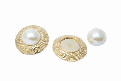 CHANEL シャネル フェイクパール イヤリング ココマーク ゴールド GP 36.4g アクセサリー ジュエリー ロゴ 小物 中古 25722