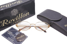 Load image into Gallery viewer, Revillon PARIS レヴィヨン レビヨン パリ メガネ 眼鏡 5418 COL 8 テンプル ゴールド ブラウン メンズ 中古 良好 26024