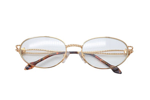 Revillon PARIS レヴィヨン レビヨン パリ メガネ 眼鏡 5418 COL 8 テンプル ゴールド ブラウン メンズ 中古 良好 26024