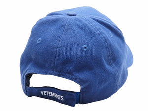 VETEMENTS ヴェトモン CAP キャップ 帽子 HAUTE COUTURE ロゴ 18ss ネイビー フリーサイズ 中古 26070 正規品