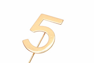 CHANEL シャネル No.5 ピン ブローチ ゴールド アクセサリー メタル 小物 数字 美品 中古 26317