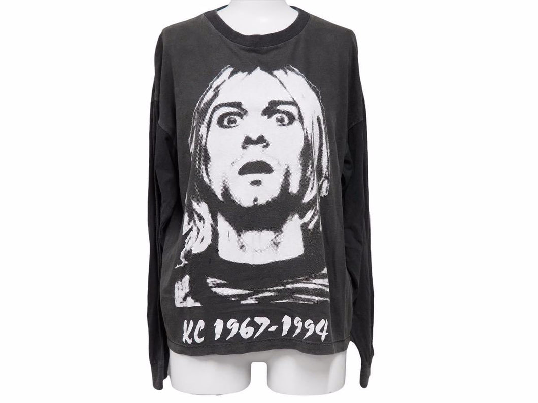 NIRVANA ニルヴァーナ KURT COBAIN 追悼 Tシャツ カートコバーン 90's VINTAGE バンド 音楽 トップス 中古 26568