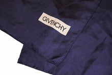 Load image into Gallery viewer, GIVENCHY ジバンシィ ロングスカーフ 紺 ネイビー シルク100％ 無地 ロゴ スカーフ カレ 絹 服飾小物 ヴィンテージ 中古 26687