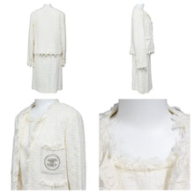 Load image into Gallery viewer, CHANEL シャネル セットアップ ツイードアンサンブル ホワイト 36 P25100V15453 05c 2005年 銀座限定 美品 中古 27178