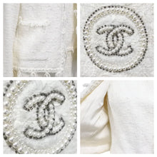Load image into Gallery viewer, CHANEL シャネル セットアップ ツイードアンサンブル ホワイト 36 P25100V15453 05c 2005年 銀座限定 美品 中古 27178