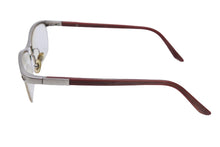 Load image into Gallery viewer, CARTIER カルティエ ウッドテンプル チタニウム ハーフリム メガネ/アイウェア 度入り シルバーレッド 美品 中古 27227