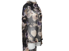 Load image into Gallery viewer, Christian Dior ディオール ヴィンテージ カーディガン シャツ 長袖 半袖 花柄 透け サイズ36 レディース 美品 27429