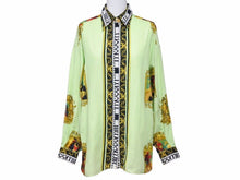 画像をギャラリービューアに読み込む, VERSUS VERSACE ヴェルサス ヴェルサーチ ヴィンテージ 長袖シャツ バロック グリーン サイズ40 中古 30681