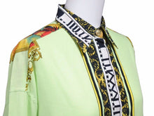 画像をギャラリービューアに読み込む, VERSUS VERSACE ヴェルサス ヴェルサーチ ヴィンテージ 長袖シャツ バロック グリーン サイズ40 中古 30681