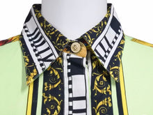 画像をギャラリービューアに読み込む, VERSUS VERSACE ヴェルサス ヴェルサーチ ヴィンテージ 長袖シャツ バロック グリーン サイズ40 中古 30681