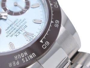 新ギャラ ロレックス116506 デイトナ アイスブルー メンズ 自動巻 時計 PT950 2020年製 プラチナ 正規品 28556