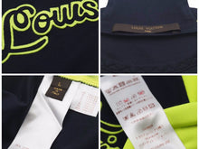 Load image into Gallery viewer, LOUIS VUITTON ルイヴィトン 13SS Tシャツ RM131 H3JR51JRZ 半袖 Neon Script ネオンスクリプト ネイビー サイズL 美品 28682