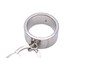 Christian Dior クリスチャンディオール ヴィンテージ リング 指輪 カデナ ハート シルバー レディース 13.5号 中古 28692