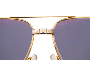 CARTIER カルティエ ヴィンテージ サングラス ティアドロップ ブラックレンズ ゴールド金具 美品 中古 28987