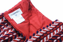 画像をギャラリービューアに読み込む, CHANEL シャネル スカート P24617V15123 サイズ 36 04A レッド ネイビー ホワイト トリコロール レディース美品 29155 正規品