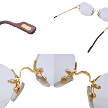 Load image into Gallery viewer, CARTIER カルティエ ヴィンテージ サングラス トリニティ ツーポイント 度入りレンズ ブラウン ゴールド金具 美品 中古 29303