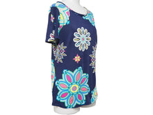 Load image into Gallery viewer, EMILIO PUCCI エミリオプッチ サイズ 38 USA8 ノースリーブ トップス 総柄 レーヨン 混 レディース ネイビー 中古 29402 正規品