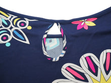 Load image into Gallery viewer, EMILIO PUCCI エミリオプッチ サイズ 38 USA8 ノースリーブ トップス 総柄 レーヨン 混 レディース ネイビー 中古 29402 正規品