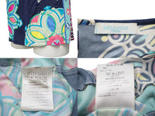 Load image into Gallery viewer, EMILIO PUCCI エミリオプッチ サイズ 38 USA8 ノースリーブ トップス 総柄 レーヨン 混 レディース ネイビー 中古 29402 正規品