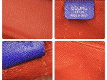 Load image into Gallery viewer, CELINE セリーヌ トップハンドルバッグ ターンロックハンドバッグ ブルー ビンテージ 青 ゴールド金具 中古 9527
