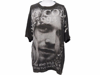 NIRVANA ニルヴァーナ KURT COBAIN 90's VINTAGE 追悼Tシャツ カートコバーン ヴィンテージ バンド音楽 サイズL 中古 29628