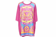 画像をギャラリービューアに読み込む, VERSACE ヴェルサーチ 2019 半袖ニット セーター トップス バロック柄 メデューサ ピンク A82703 サイズ52 メンズ 良品 中古 33001