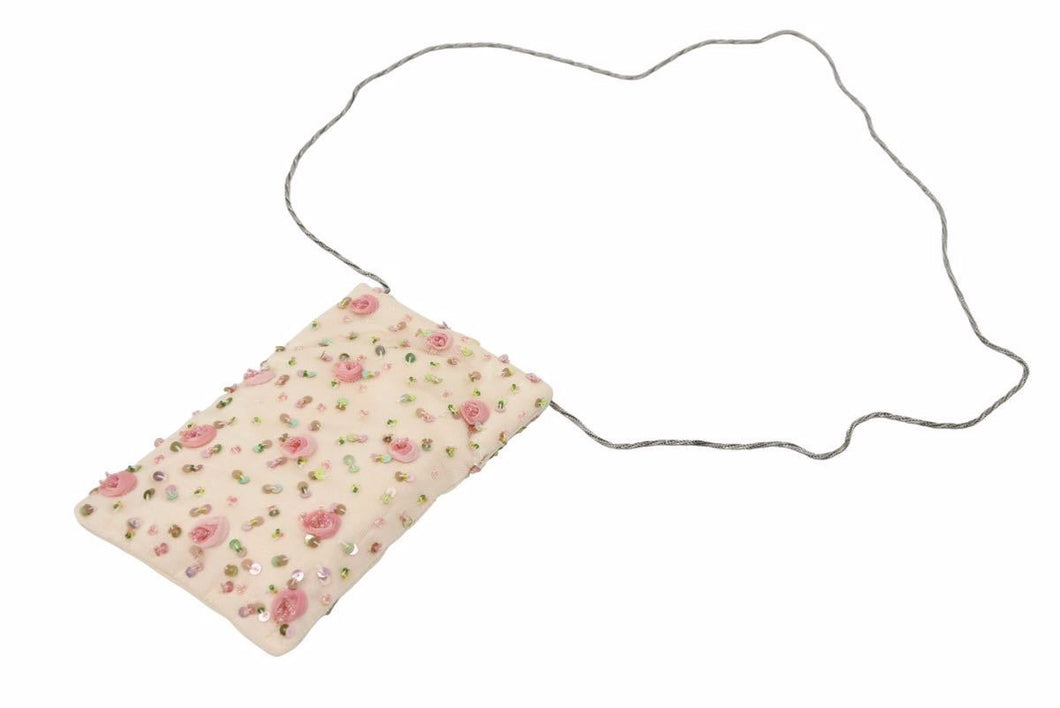 ANNA MOLINARI アンナモリナーリ チェーンショルダーバング 花柄ンズ ゴールド金具 中古 29839 