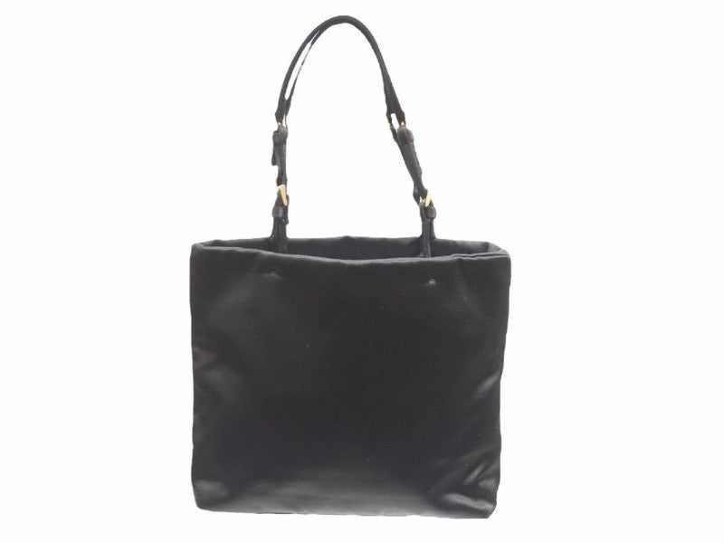 PRADA プラダ ハンドバッグ ナイロン サテン BN0191 ブラック 黒 レディース 2003年 中古 30055