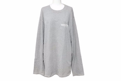 ESSENTIALS エッセンシャルズ 長袖Ｔシャツ ロンT カットソー グレー ロゴ サイズXS メンズ 中古 30294