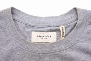 ESSENTIALS エッセンシャルズ 長袖Ｔシャツ ロンT カットソー グレー ロゴ サイズXS メンズ 中古 30294