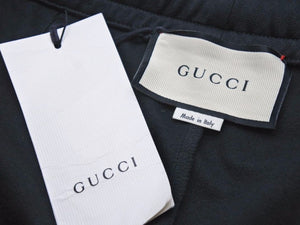 GUCCI グッチ ショーツ ハーフパンツ テクニカルジャージ ブラック ホワイト ライン 475355 サイズS メンズ 良好 30594