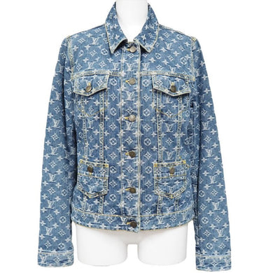 Louis Vuitton ルイヴィトン モノグラム デニムジャケット 08ss ブルー レディース サイズ36 美品 30643 正規品
