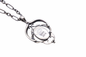 GEORG JENSEN ジョージジェンセン 2016 イヤーペンダント ネックレス ホワイト シルバー 925 レディース 美品 中古 30669