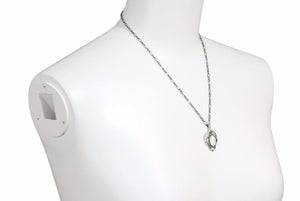 GEORG JENSEN ジョージジェンセン 2016 イヤーペンダント ネックレス ホワイト シルバー 925 レディース 美品 中古 30669