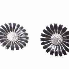Load image into Gallery viewer, GEORG JENSEN ジョージジェンセン イヤリング 耳飾り 花 フラワー ブラック シルバー 925 レディース 美品 中古 30679
