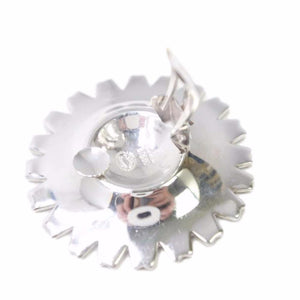 GEORG JENSEN ジョージジェンセン イヤリング 耳飾り 花 フラワー ブラック シルバー 925 レディース 美品 中古 30679
