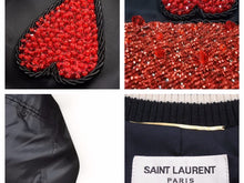画像をギャラリービューアに読み込む, SAINT LAURENT サンローラン ブラッドラスター スカジャン 2014SS エディ 最高期 サイズ34 世界最小サイズ 美品 30685