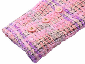 CHANEL シャネル ジャケット ツイード 94A ココボタン ピンク マルチ ヴィンテージ アウター レディース サイズ36 美品 34079