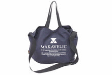 Load image into Gallery viewer, MAKAVELIC マキャベリック トートバッグ ショルダーバング 3120-10204 ネイビー 大容量 中古 31193