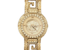 Load image into Gallery viewer, GIANNI VERSACE ヴェルサーチ ヴィンテージ 腕時計 7009016 メデューサ バロック 箱付き ゴールド ブラック 中古 31481