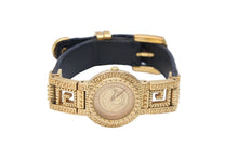Load image into Gallery viewer, GIANNI VERSACE ヴェルサーチ ヴィンテージ 腕時計 7009016 メデューサ バロック 箱付き ゴールド ブラック 中古 31481