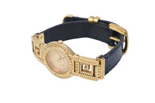Load image into Gallery viewer, GIANNI VERSACE ヴェルサーチ ヴィンテージ 腕時計 7009016 メデューサ バロック 箱付き ゴールド ブラック 中古 31481