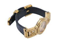 Load image into Gallery viewer, GIANNI VERSACE ヴェルサーチ ヴィンテージ 腕時計 7009016 メデューサ バロック 箱付き ゴールド ブラック 中古 31481