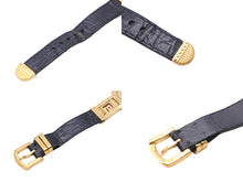 Load image into Gallery viewer, GIANNI VERSACE ヴェルサーチ ヴィンテージ 腕時計 7009016 メデューサ バロック 箱付き ゴールド ブラック 中古 31481