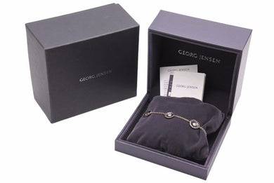 GEORG JENSEN ジョージジェンセン デイジー ブレスレット 腕輪 フラワー 花 シルバー925 ブラック レディース 美品 中古 31646