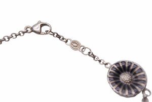 GEORG JENSEN ジョージジェンセン デイジー ブレスレット 腕輪 フラワー 花 シルバー925 ブラック レディース 美品 中古 31646