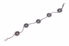Load image into Gallery viewer, GEORG JENSEN ジョージジェンセン デイジー ブレスレット 腕輪 フラワー 花 シルバー925 ブラック レディース 美品 中古 31646