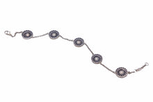 Load image into Gallery viewer, GEORG JENSEN ジョージジェンセン デイジー ブレスレット 腕輪 フラワー 花 シルバー925 ブラック レディース 美品 中古 31646