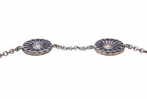 GEORG JENSEN ジョージジェンセン デイジー ブレスレット 腕輪 フラワー 花 シルバー925 ブラック レディース 美品 中古 31646